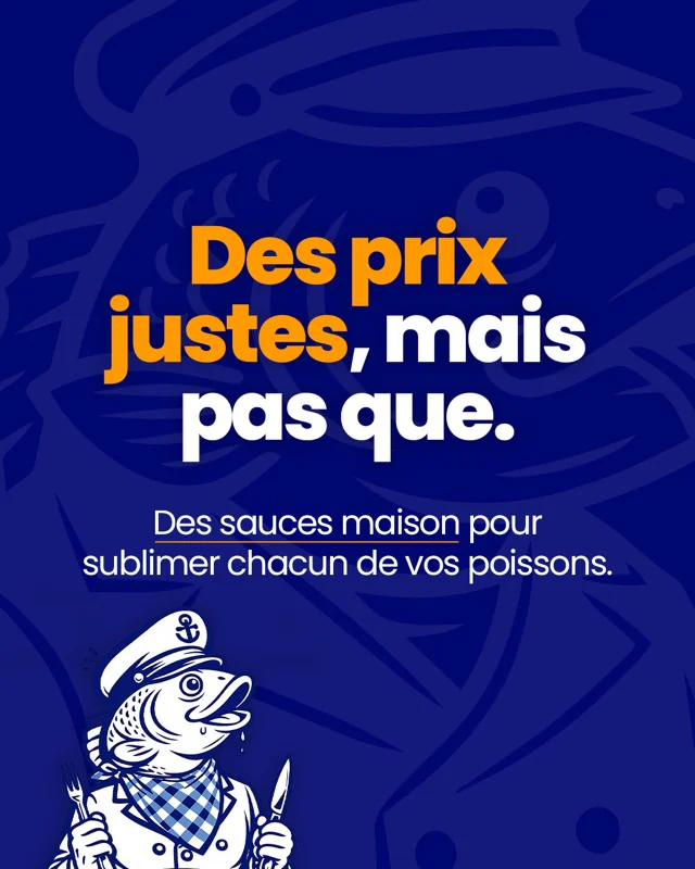 Carrousel Instagram, visuel 2 sur 3 : « Des prix justes, mais pas que. » Des sauces maison