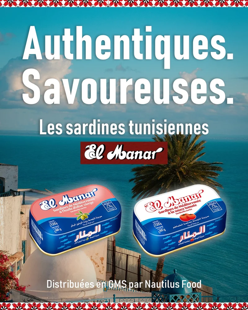 Post Instagram « Authentiques. Savoureuses. » : les sardines tunisiennes El Manar, distribuées en GMS par Nautilus Food