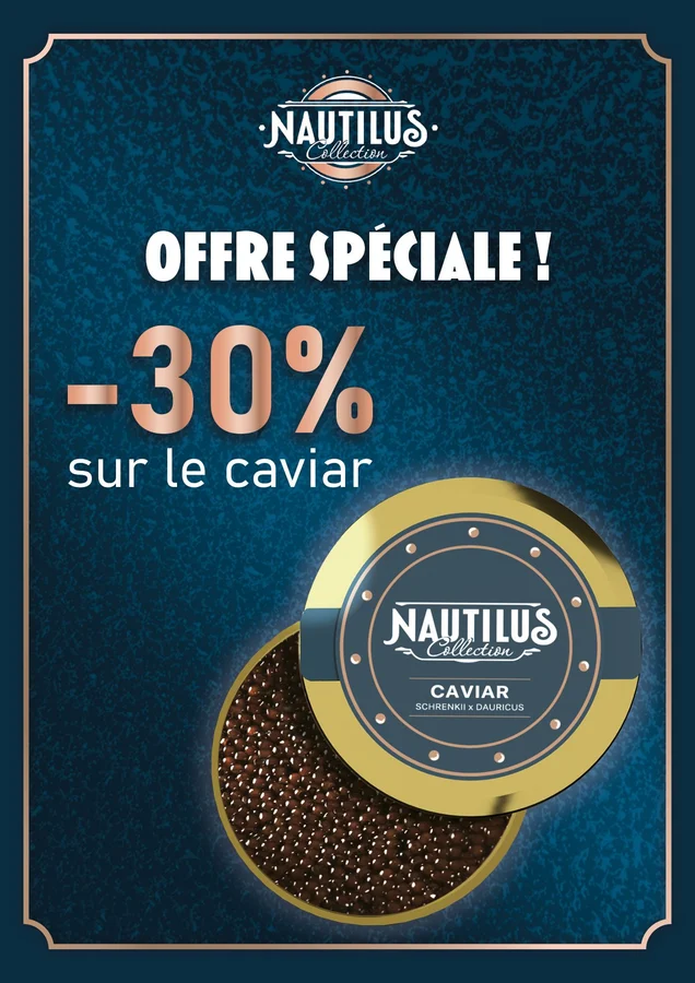 Affiche Nautilus Collection « Offre spéciale ! −30 % sur le caviar »