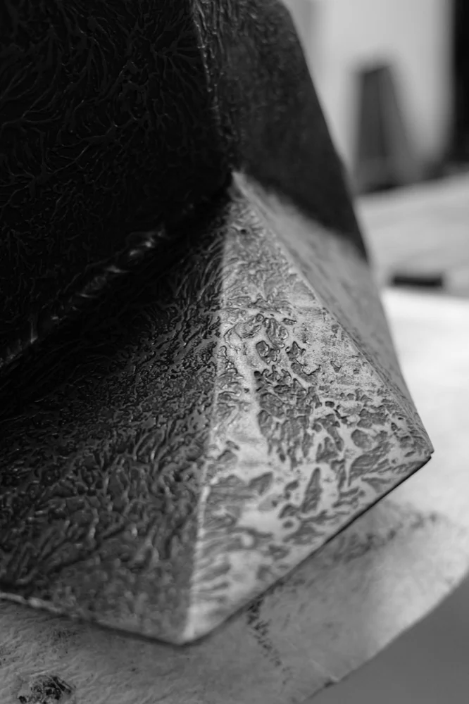 Détail de la texture d’une pièce pliée